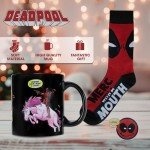 Deadpool Funny Mug Gift Set with Socks & Ornament
