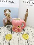 Funny 3D Pink Octopus Coffee Mug