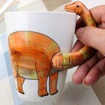 Cute Dinosaur Mug with Long Neck Handle