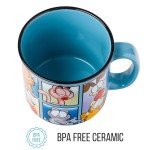 Garfield Grid Characters Fun Ceramic Coffee Mug