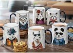 Quirky Animal Coffee Mugs Set of 6