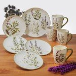 Fresh Herbs Fun Mug Set - 4 Colorful Mugs