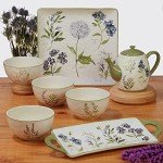 Fresh Herbs Fun Mug Set - 4 Colorful Mugs