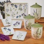 Fresh Herbs Fun Mug Set - 4 Colorful Mugs