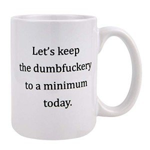 Keep Annoyance Minimal Funny Coffee Mug, 15oz