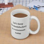 Keep Annoyance Minimal Funny Coffee Mug, 15oz