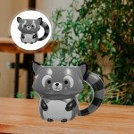 Funny Animal Shaped Coffee Mug – Raccoon & Bear