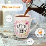 Walk by Faith Floral Coffee Mug for Women
