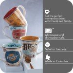Funny Corona Mugs Set of 4 - Colorful Delights