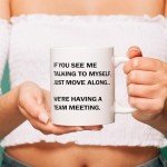 Team Meeting Coffee Mug: Talking to Myself