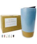 Dusty Blue Insulated Travel Coffee Mug 14 oz
