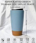 Dusty Blue Insulated Travel Coffee Mug 14 oz