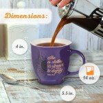 Purple Sunflower Mug with Inspirational Bible Verse