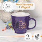 Purple Sunflower Mug with Inspirational Bible Verse