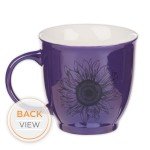 Purple Sunflower Mug with Inspirational Bible Verse