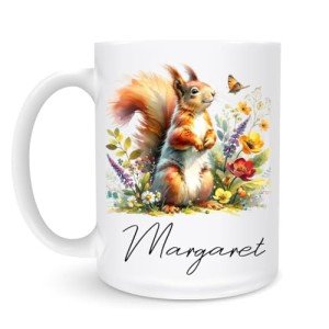 Personalized Squirrel Coffee Mug for Animal Lovers