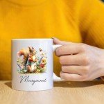 Personalized Squirrel Coffee Mug for Animal Lovers