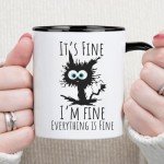 I'm Fine, Everything's Fine - Funny Cat Mug