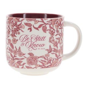 Be Still & Know Floral Coffee Mug - 15 oz