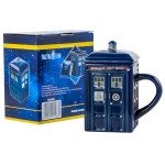 LUCYLANKER Doctor Who Tardis Police Box Ceramic Mug Cup with Lid,Square Shaped Ceramic Coffee Mug,Holds 450ML of Your Favorite Coffee, Tea, Or Other Drink, Funny Creative Gift Kids Men