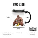 Funny Heat Reveal Mug Hilarious Adult Gag Gift Barry Woods Figure Appears When Hot Novelty Coffee Mug, White Elephant, Office Prank, Stocking Stuffer, Birthday or Christmas Joke Gift (11oz)