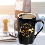 Valentines Gifts for Him, Thank You Gifts, Appreciation Gifts for Coworkers, Inspirational Gifts, Encouragement Gifts for Women Men Friends, 14Oz (You're Awesome Mug/Black)