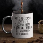 Kraftiful Work Forecast Coffee Mug, Funny Boss Mug, Boss Coworker Employer Bestfriend Gifts, Funny Coworker Birthday Gifts for Him or Her, Sarcastic Gag Going Away Farewell, 11 oz Coffee Cups