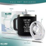 KLUBI Inspirational Gifts for Men - Sometimes You Forget Your Awesome Gifts 14oz Mugs for Men Valentines Day Gifts For Men Coffee Lovers Birthday Gift Ideas Cup Dad Gifts for Birthday Awesome Mug
