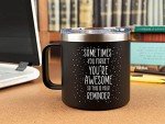 KLUBI Inspirational Gifts for Men - Sometimes You Forget Your Awesome Gifts 14oz Mugs for Men Valentines Day Gifts For Men Coffee Lovers Birthday Gift Ideas Cup Dad Gifts for Birthday Awesome Mug
