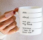 Retreez Funny Mug - shhh, almost, now you may speak, I have to go poop 11 Oz Ceramic Coffee Mugs - Funny, Sarcasm, Sarcastic, Inspirational birthday gifts for friends, coworkers, siblings, dad or mom
