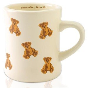 HAOW Charming Teddy Bear Coffee Mug - Adorable Gift for Kids and Adults - Cute Ceramic Cup for Home, Office - Perfect for Animal Lovers, Teachers, Parents - Fun Drinkware for All Beverages-11OZ