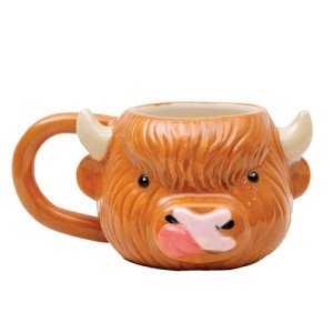 BigMouth Cute Ceramic Highland Cow Coffee Mug, Country Farmhouse Kitchen Cup, Gifts for Animal Lovers