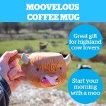BigMouth Cute Ceramic Highland Cow Coffee Mug, Country Farmhouse Kitchen Cup, Gifts for Animal Lovers