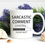 WENSSY Sarcastic Gifts for Men, Sarcastic Comment Loading Mug, Gag Gifts Birthday Christmas White Elephant Gifts for Men Coworker Friends, 11 Ounce