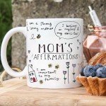 Gossby Mom Affirmation Coffee Mug - Mother's Day, Christmas, Birthday Gift For Mom - Positive Energy Gifts For Women - 11oz White Ceramic Cup