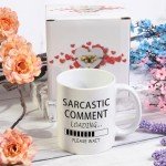 WENSSY Sarcastic Gifts for Men, Sarcastic Comment Loading Mug, Gag Gifts Birthday Christmas White Elephant Gifts for Men Coworker Friends, 11 Ounce