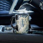Topadorn Coffee Ceramic Mug Porcelain Latte Tea Cup With Lid in Present Box 17oz, Oceans Art