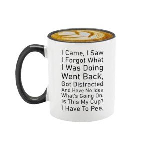 I Came I Saw I Forgot What I Was Doing Coffee Mug Have No Idea Whats Going On Is This My Cup I Have To Pee Mug Gifts For Forgetful Friend Sarcastic Cup Office Humor Gift Novelty Tea Mug (Black, 11oz)