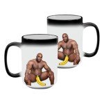 Funny Heat Reveal Mug Hilarious Adult Gag Gift Barry Woods Figure Appears When Hot Novelty Coffee Mug, White Elephant, Office Prank, Stocking Stuffer, Birthday or Christmas Joke Gift (15oz)