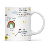 Gossby The Morning Mindset Mug - Inspirational Positive Affirmation Gift for Women, Best Friend, Coworker - Funny Birthday, Gift - Positive Affirmation 11oz Coffee Mug