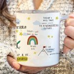 Gossby The Morning Mindset Mug - Inspirational Positive Affirmation Gift for Women, Best Friend, Coworker - Funny Birthday, Gift - Positive Affirmation 11oz Coffee Mug