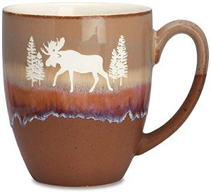 Cape Shore Freeport Coffee Tea Mug Cup, Moose Gifts for Birthday Christmas, 18 Oz, Brown (708-71)