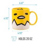 Silver Buffalo Sanrio Gudetama Lazy Egg Ceramic Mug, 20 Ounces
