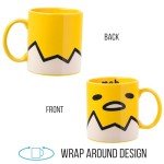 Silver Buffalo Sanrio Gudetama Lazy Egg Ceramic Mug, 20 Ounces