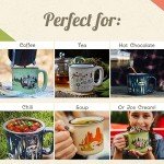 Camp Casual Ceramic Coffee Mug - 15 oz Retro Inspired Camping Mug - for Hot & Cold Drinks - Works as a Tea, Soup, & Coffee Mug - Stylish, Versatile, & Microwaveable Camping Coffee Mugs