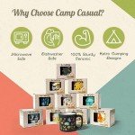 Camp Casual Ceramic Coffee Mug - 15 oz Retro Inspired Camping Mug - for Hot & Cold Drinks - Works as a Tea, Soup, & Coffee Mug - Stylish, Versatile, & Microwaveable Camping Coffee Mugs