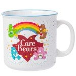 Silver Buffalo Care Bears Featuring Good Luck, Tenderheart, Bedtime, and Cheer Bear Rainbow Heart Ceramic Camper Mug, 20 Ounces
