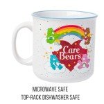 Silver Buffalo Care Bears Featuring Good Luck, Tenderheart, Bedtime, and Cheer Bear Rainbow Heart Ceramic Camper Mug, 20 Ounces