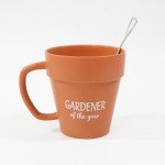 HGREAA Gardener Coffee Mug Gift Funny Plant Ceramic Mug with Shovel Spoon Gardening Gifts for Women, Man, Son and Daughter, Nature Lovers Birthday Gifts