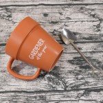 HGREAA Gardener Coffee Mug Gift Funny Plant Ceramic Mug with Shovel Spoon Gardening Gifts for Women, Man, Son and Daughter, Nature Lovers Birthday Gifts